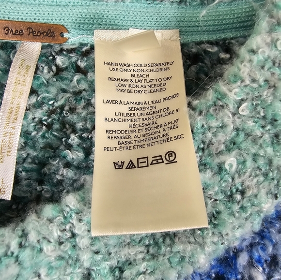 Free People BRB Tunic Sweater Oversized Colorblock - Picture 7 of 13